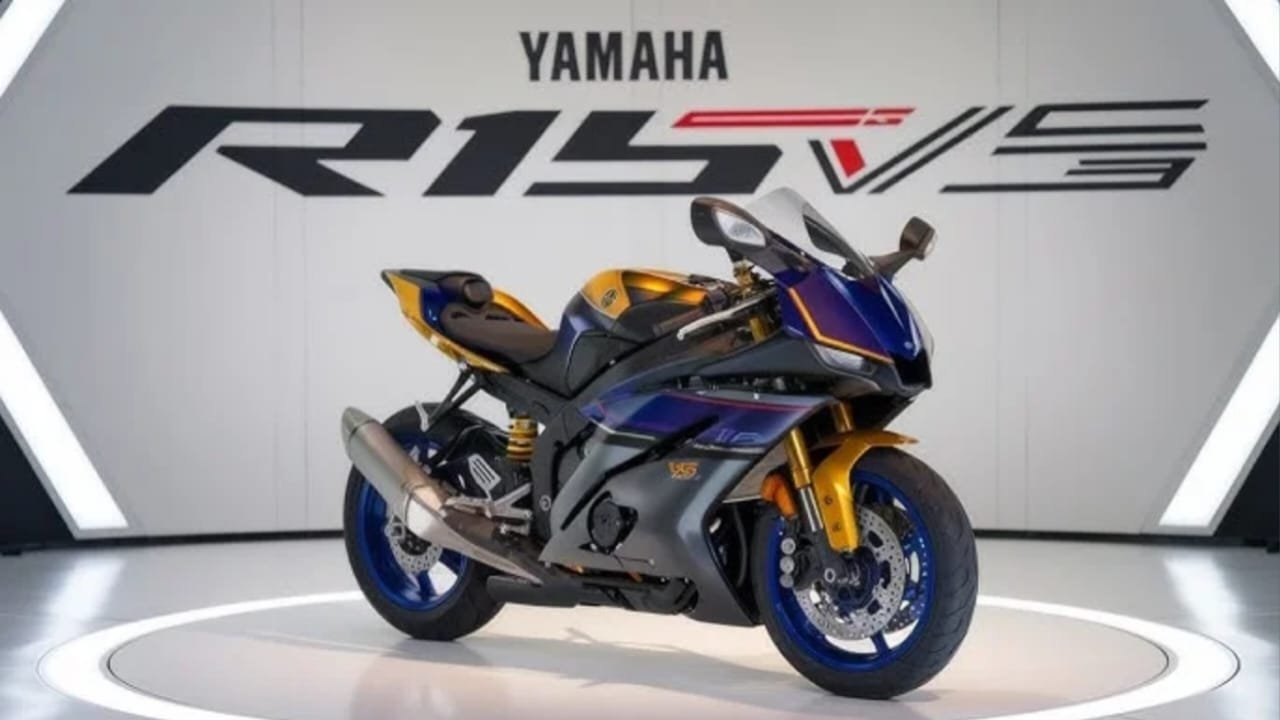 Yamaha R15 V5 Bike 2026 – 155cc VVA Engine, 140km/h Top Speed & 45km/l Mileage, Track-Inspired Racing Design at ₹1.15 Lakh!