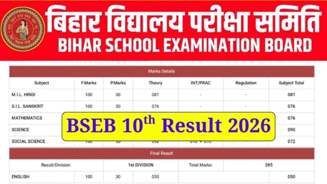 Bihar Board 10th Result 2026 (Link Active) – यहाँ से Check करें 10वीं का रिजल्ट, सेकंडों में डाउनलोड करें मार्कशीट